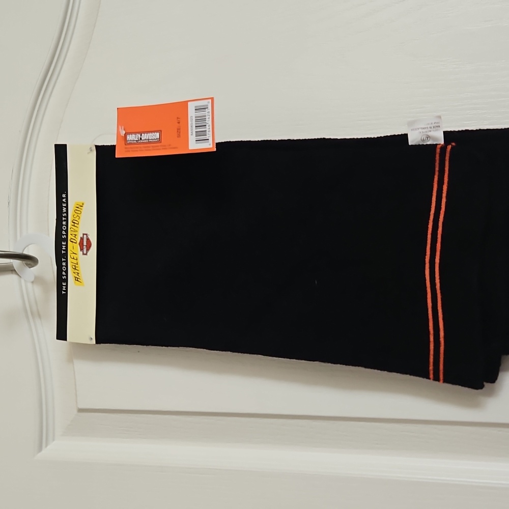 Harley-Davidson Black Scarf with Orange Accents